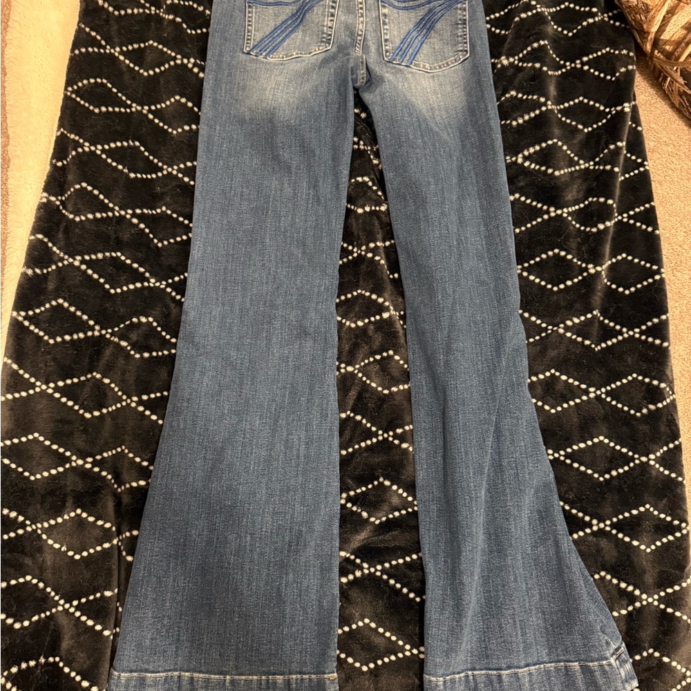 7 For All Mankind Dojo Dark Blue Flare Jeans